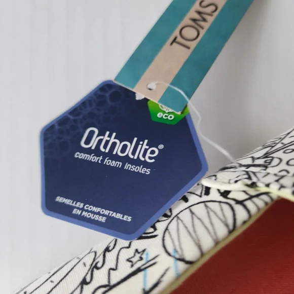 TOMS Ortholite Slip-On Graphic and Colorful Womens Canvas Shoes, Size 6.5 - Picture 7 of 12